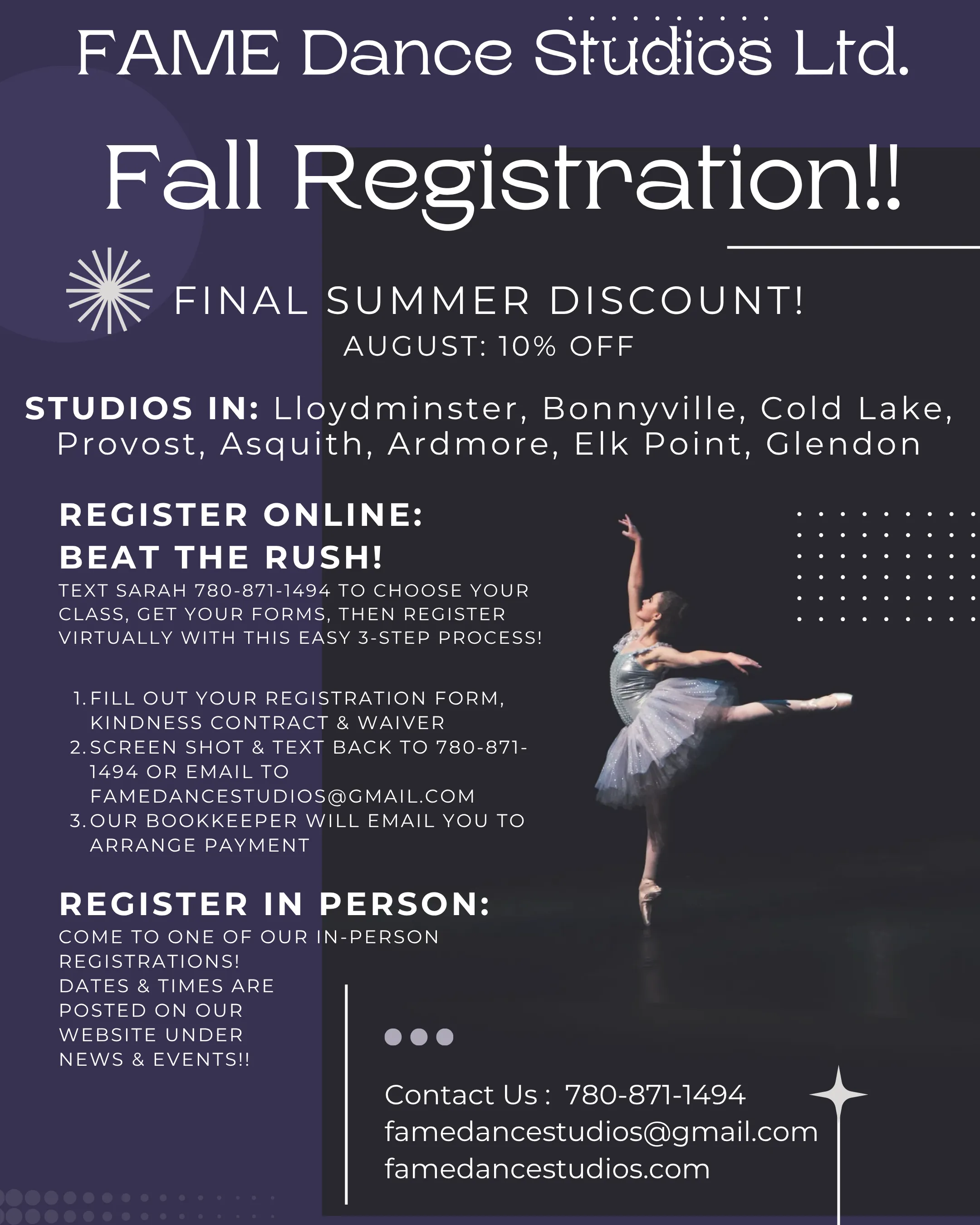 August registration poster