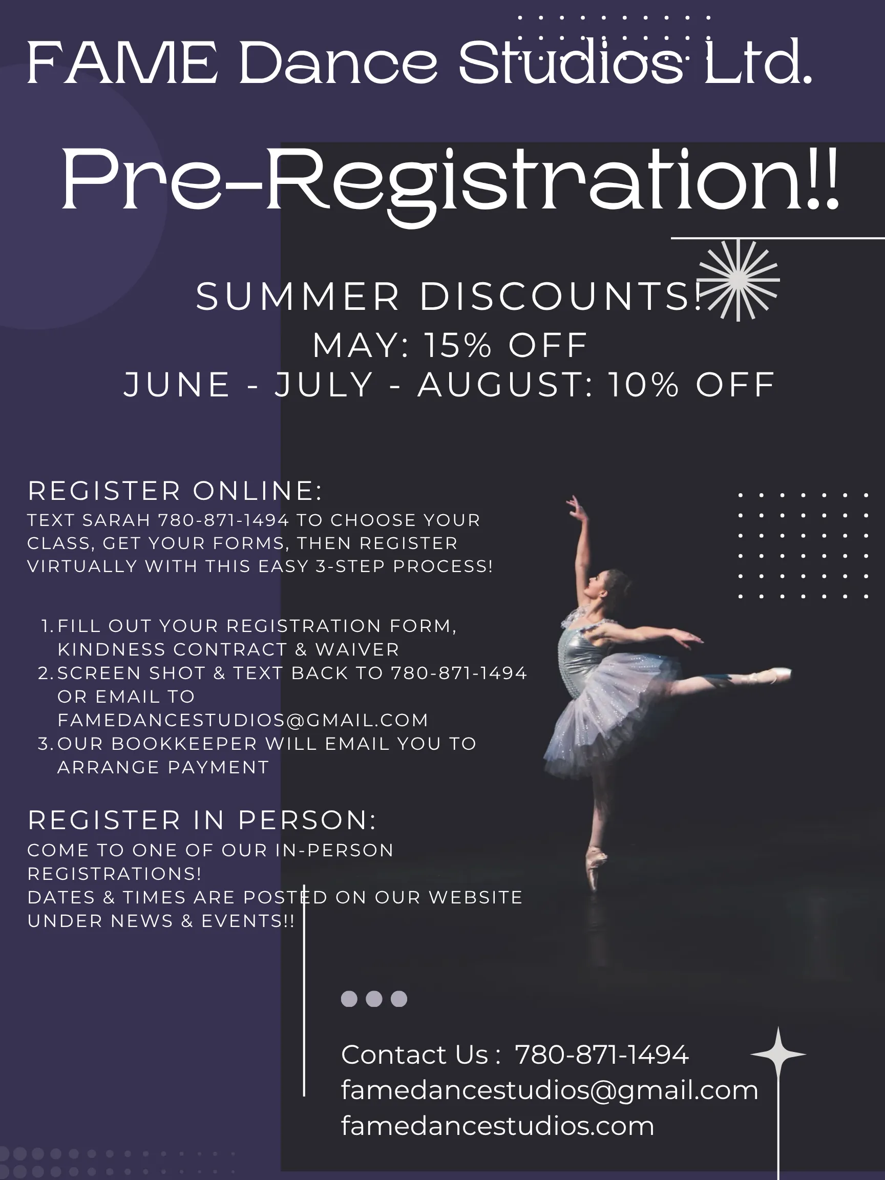 early registration poster